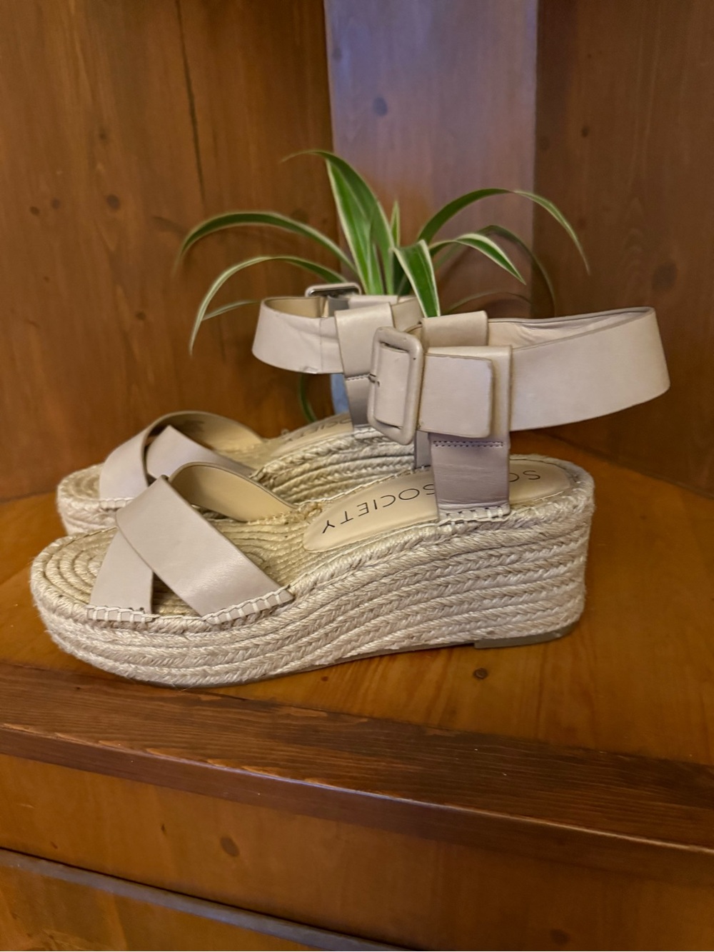 Sole Society "Audrina" (or "Audrinah") Espadrille Platform Wedge Sandals 9